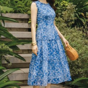 ĐẦM MAXI CỔ BÈO GA243